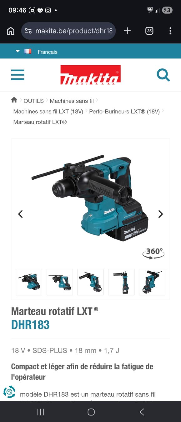 Makita Tutte le macchine: Machien makita occasion – Usato da Vugelles-La Mothe venduto da koz_q5v9 2
