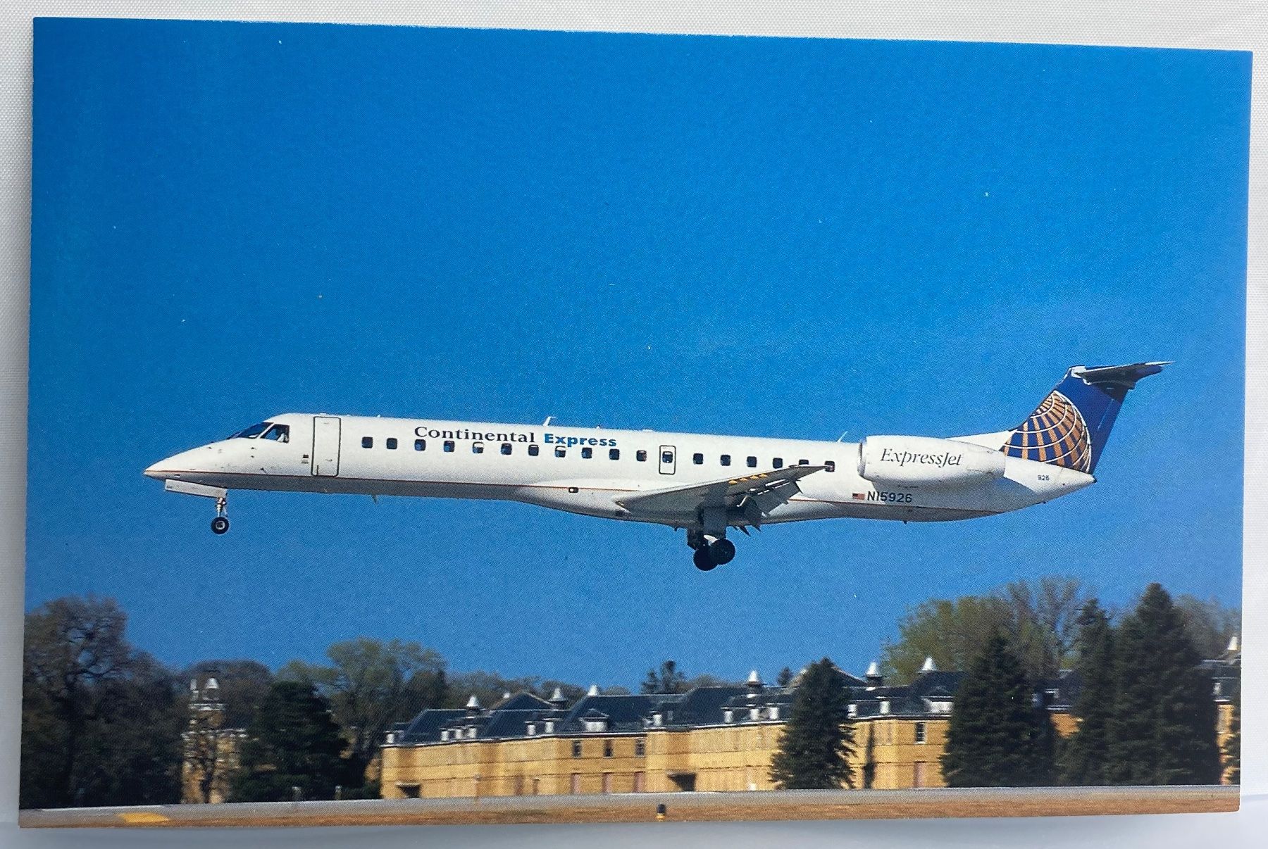 Cartoline postali: Postcard Embraer RJ145ER Continental Express – Usato da Lugano venduto da sel_x7bg