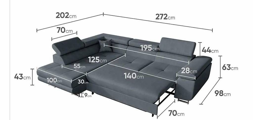 Divani: Ecksofa grau mit Schlaffunktion & Stauraum – Usato da Lengnau AG venduto da joh_hbz6 3