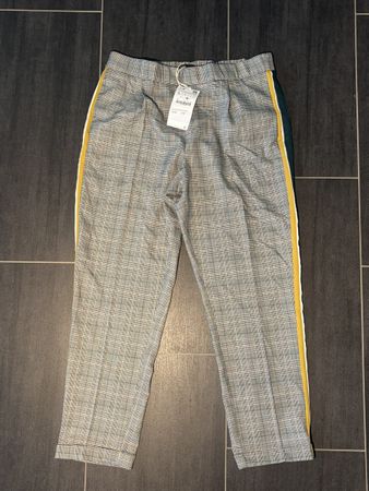 Zara Trafaluc Hose kariert mit Seitenstreifen Grösse L