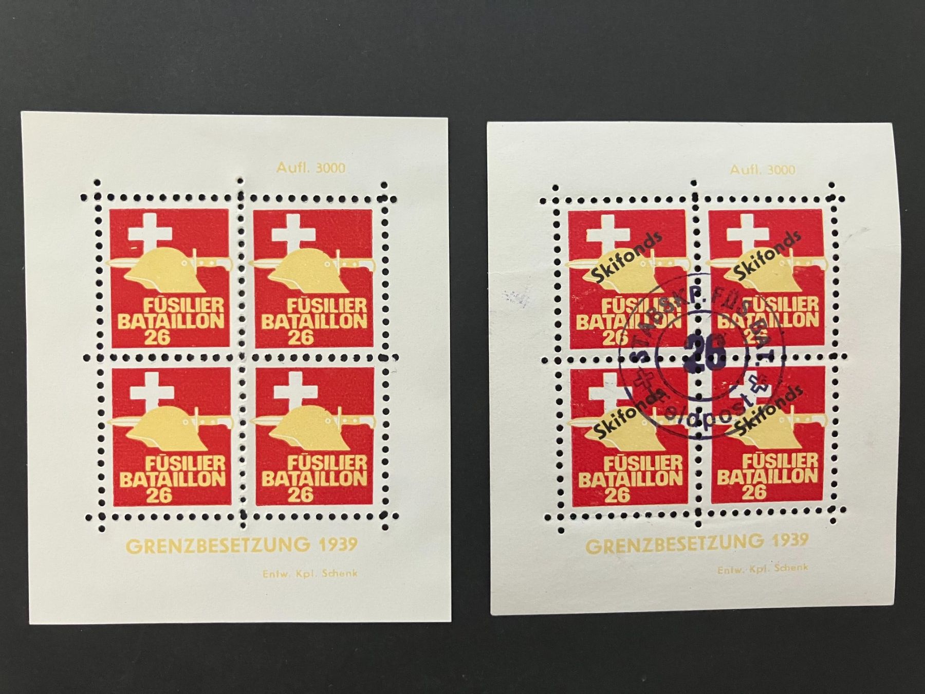 Alle Briefmarken: Soldatenmarken 1939/45, 9 vers. Blocks – Gebraucht aus Würenlos von Eulenpostuhu 4