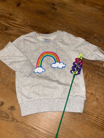 Pullover mit Regenbogen 104/116 Tchibo - *NEU*