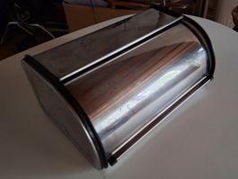 Brotkasten/ Brotrolle Metall  Chrom , Vintage