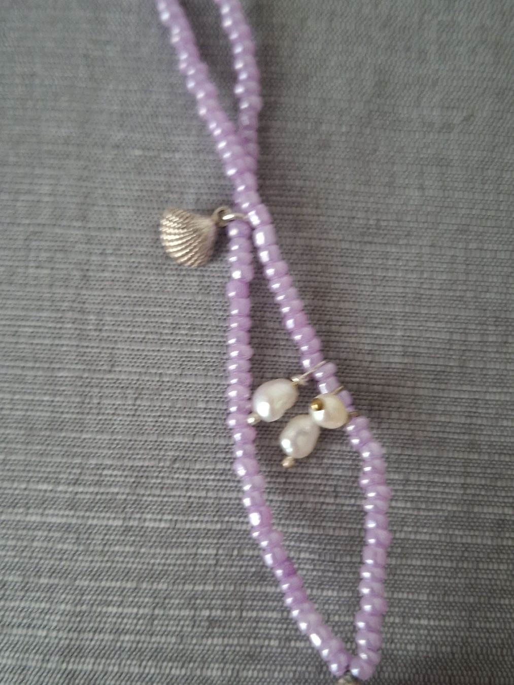 Ketten: Muschelkette lila mit Silberelementen  – Neu (gemäss Beschreibung) aus Remetschwil von littleredboots 4