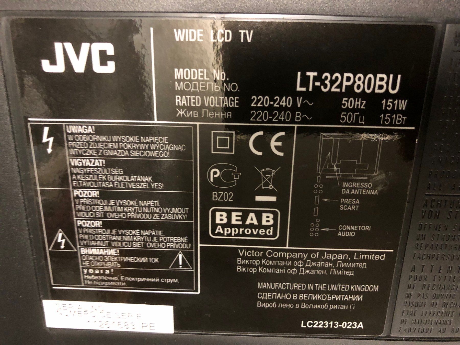 JVC Televisori: Fernseher Flachbildschirm Screen 30 Zoll Gamer Screen – Usato da Hinterkappelen venduto da atomschnee 1