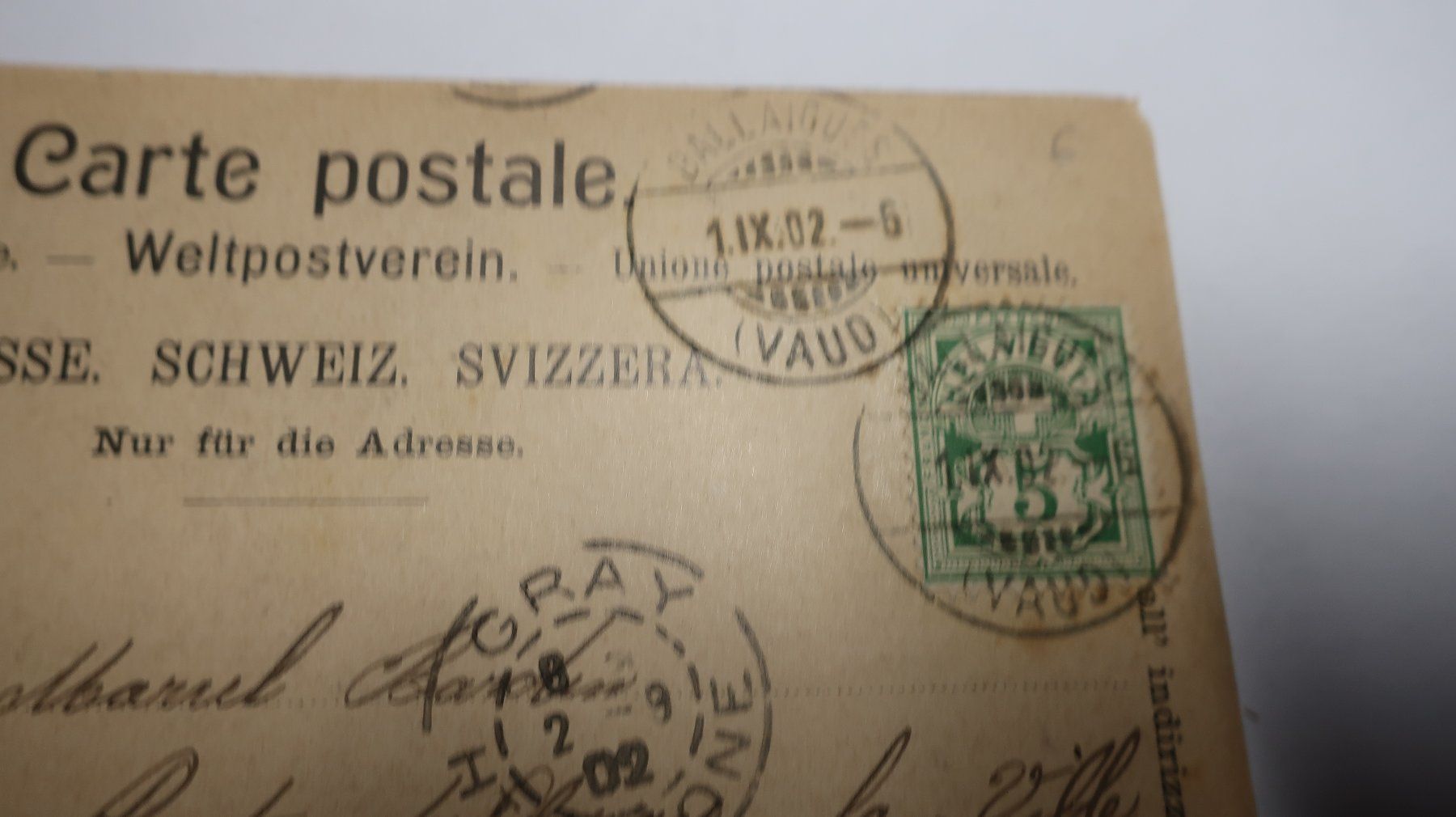 Ansichtskarten: Prison de Bonivard à Chillon 1902 – Gebraucht aus Cormoret von Pascalll2001 7