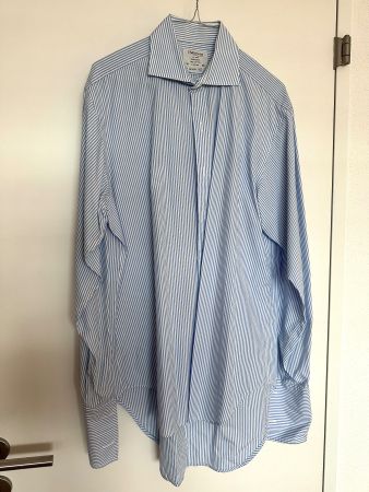 TM Lewin Hemd hellblau/weiss -100% Baumwolle-16/35 -wie NEU!