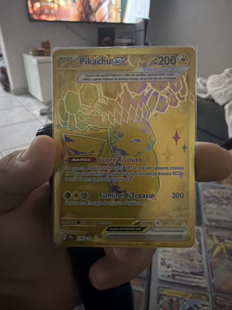 Carta Pokémon Pikachu ex 129/180 Oro in ottime condizioni (Neu und ...