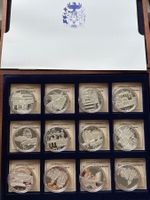 Liberia 12x 20 Dollars 2000 Silbermedaillen mit Zertifikat