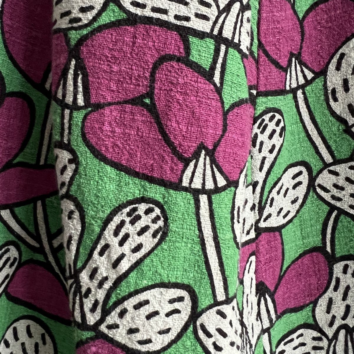 Gonne: Linen Floral Skirt, Size Small/Medium – Usato da Genève venduto da Kookiek 2