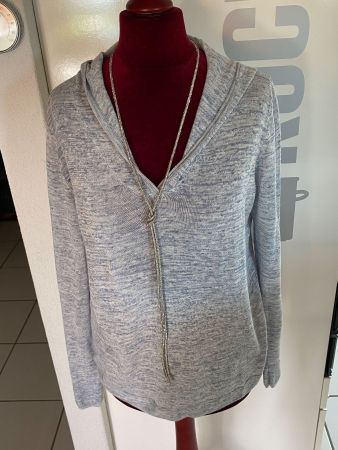 Damen Kapuzenpullover Atelier Nile blau meliert S/M