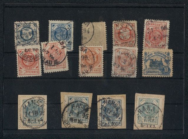 Cartoline postali: Briefmarken Hamburg, Marken der Private  – Usato da Berlin venduto da bartko-reher
