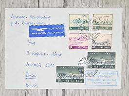 CL07 Enveloppe + Timbre Suisse 1947
