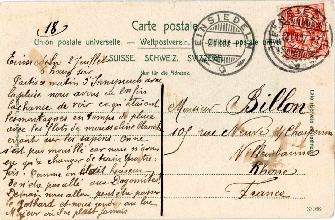 Cartoline postali: Buchs  SG   mit Rathaus       um 1907 – Usato da Brig venduto da Valcards54 1