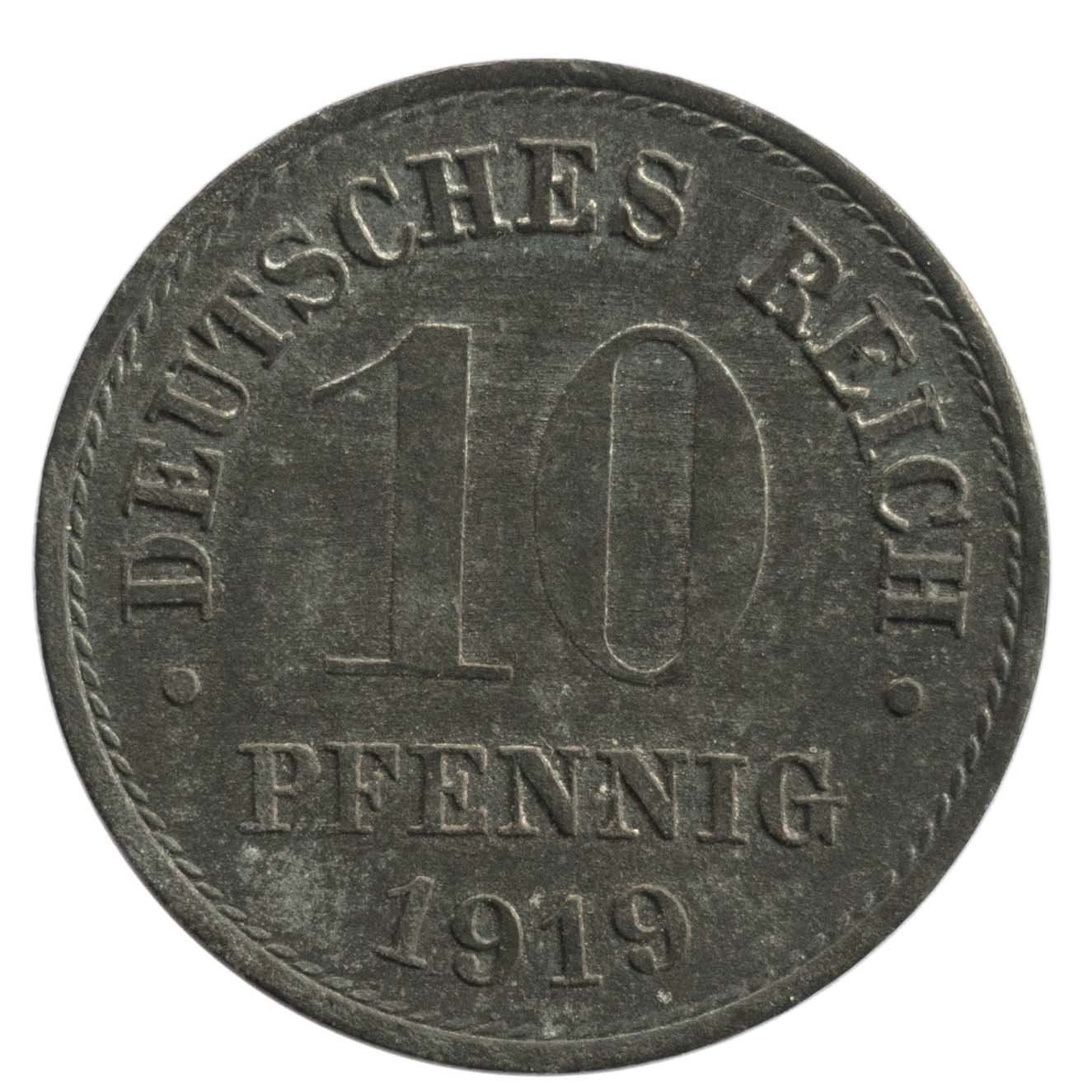 Tutti le monete: Deutschland 10 Pfennig 1919 – Nuovo e nell'imballaggio originale da Rotkreuz venduto da num_6343