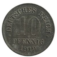 Deutschland 10 Pfennig 1919