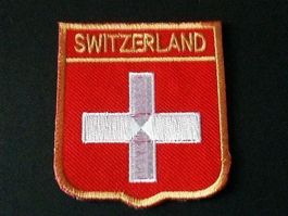 Aufnäher Aufbügler Schweiz Switzerland Suisse Flag 73x63 mm