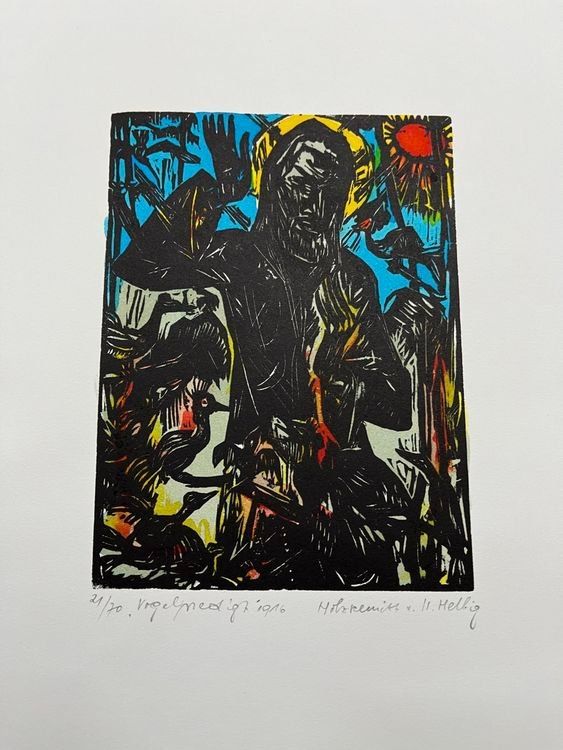 Xilografie: WALTER HELBIG HOLZSCHNITT NUMMERIERT – Usato da Gersau venduto da grafik-kunst