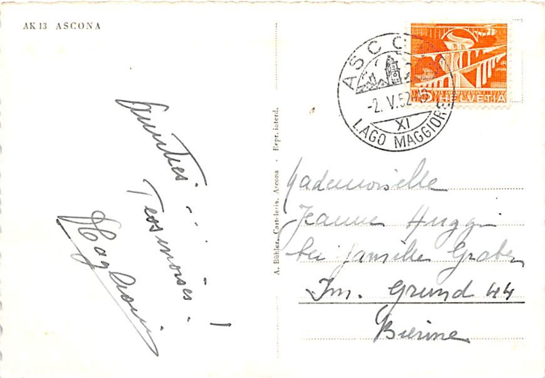 Cartes postales: Ascona – D'occasion à Ottikon b.Kemptth. par Neptun1974 1