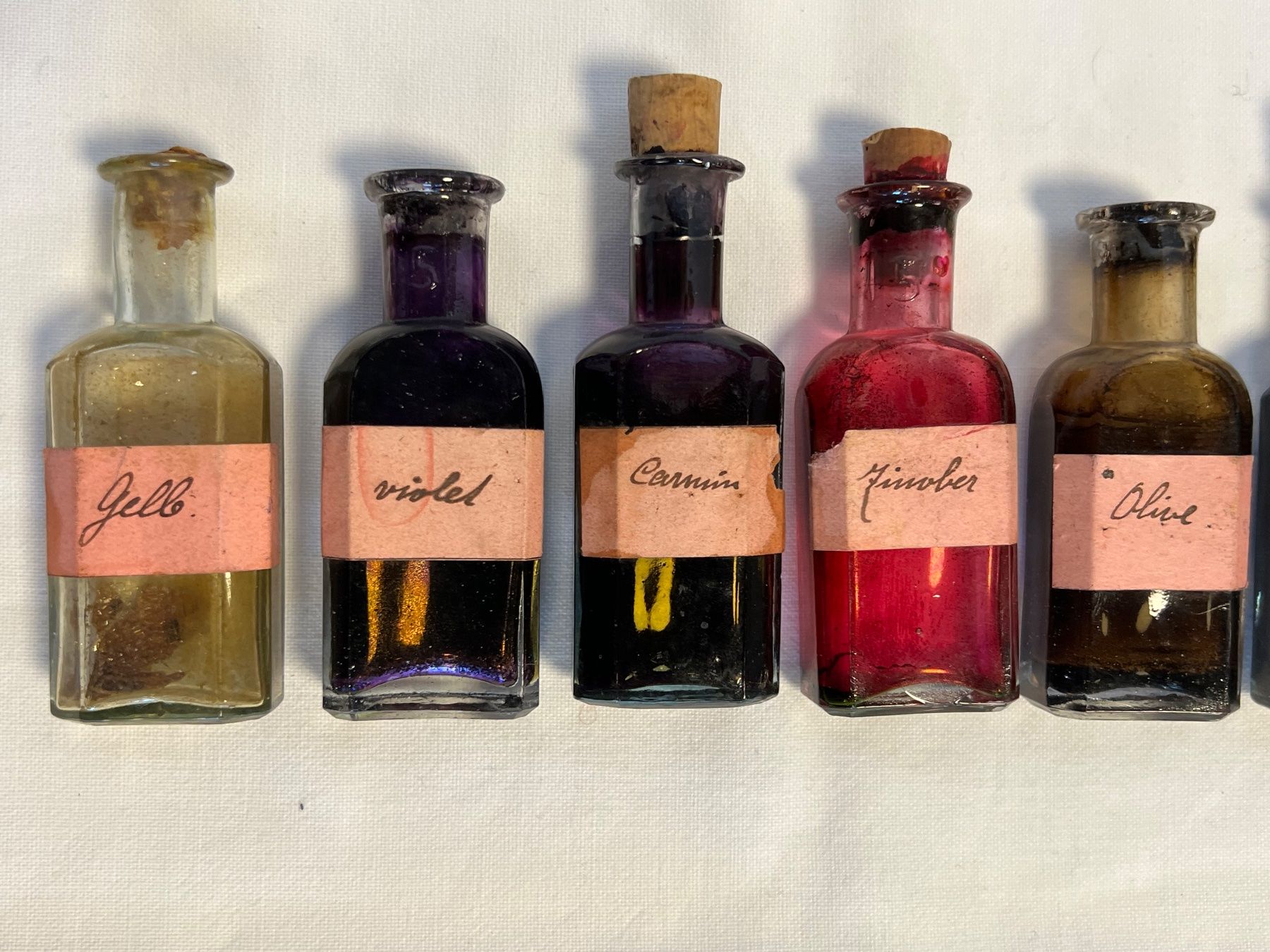 Flaconi: Antike Tusche Farben Flasche Glas Jugendstil, Malerei – Usato da Otelfingen venduto da Markthalle_C 3