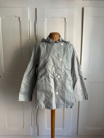 PRET POUR PARTIR - Leinen Parka Regenjacke hellgrau 42