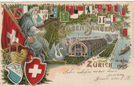 Zürich Eidg. Sängerfest Prägekarte