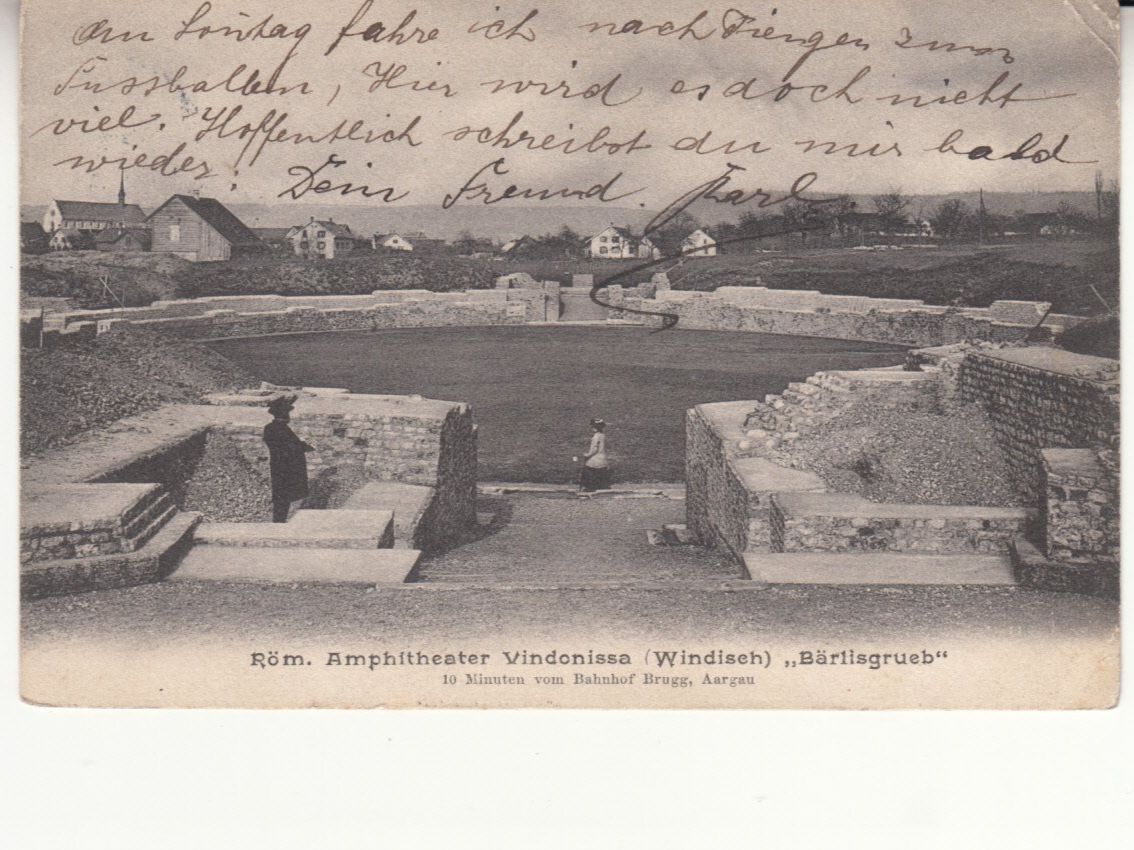 Cartoline postali: Windisch Vindonissa Bärlisgrueb 1910 – Usato da Bürglen TG venduto da StampGraf