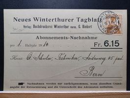 Winterthurer Tagblatt 15.1.14 , Stempel Bern Mandate