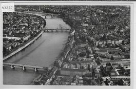 Basel - Die drei Rheinbrücken - Flugaufnahme
