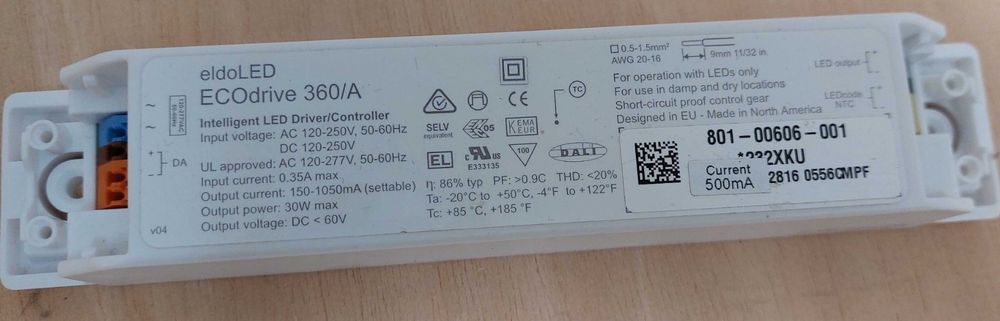 Intelligent DALI LED Driver/Contr ECOdrive 360/A Von EldoLED | Kaufen ...