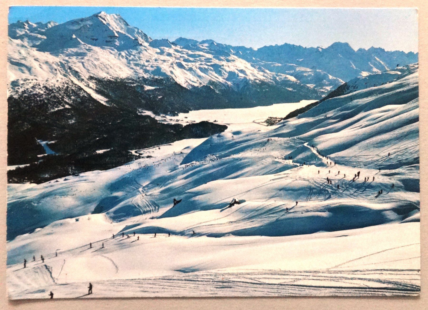Cartoline postali: St. Moritz, Standart run mit Piz Corvatsch – Usato da Fétigny venduto da Billy2miny