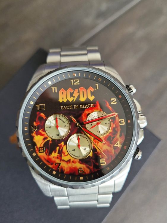 AC/DC Armbanduhr Limited Edition 40th Back in Black 25.07.80 (Gebraucht ...
