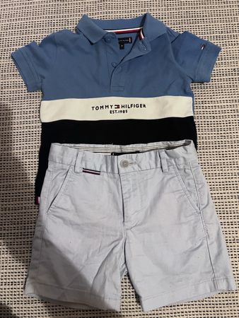 Tommy Hilfiger Set, Gr. 80, Polo Shirt, Shorts, Sommer