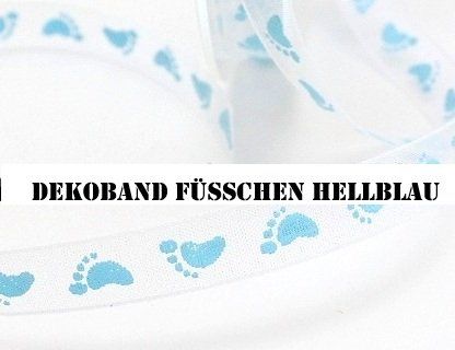 Nastri decorativi: Dekoband Füsschen rosa oder hellblau – Nuovo (secondo la descrizione) da Schlatt TG venduto da mavo85 1