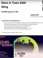 STING Ticket 29.7.2026, Schaffhausen, Stars in Town