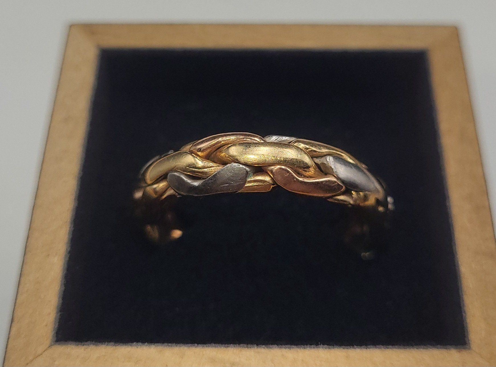 Anelli: Massiv 585 Gold Tricolour Ring – Usato da Wald ZH venduto da Dasilver 1