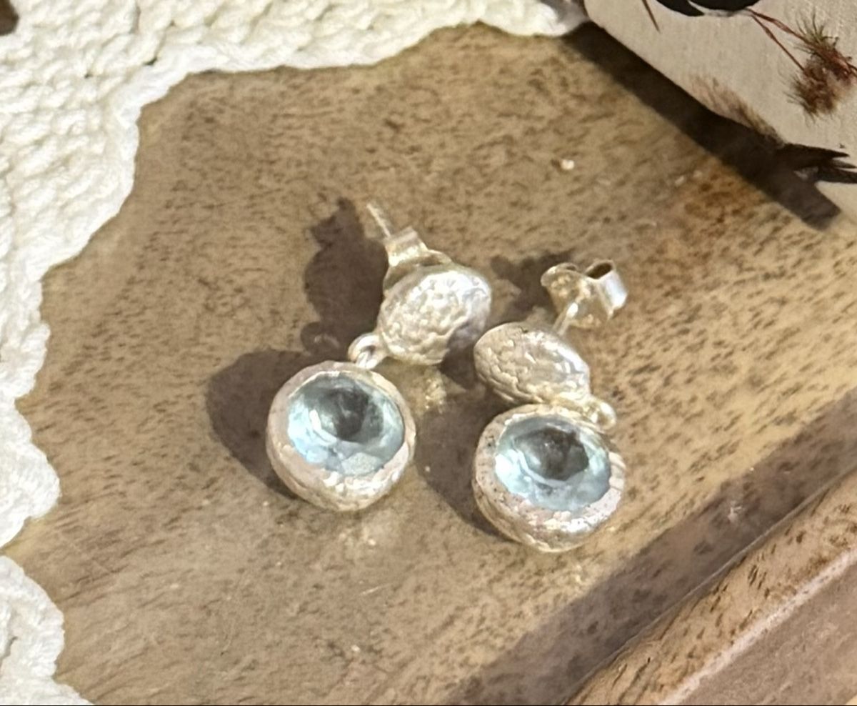 Boucles d'oreille: Silberohrringe mit Topas – Neuf (Voir description) à Donat par troja007