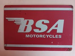 BSA Motorcycles Blechschild