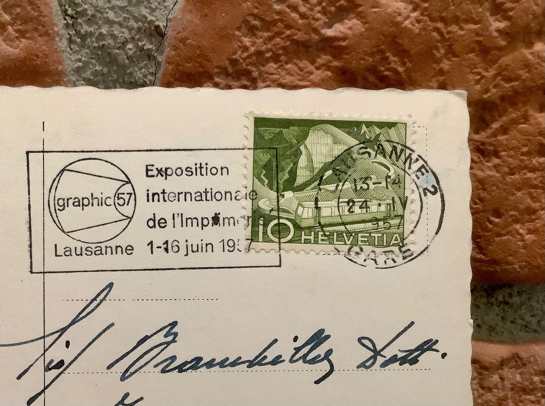 Cartoline postali: 1957 - Kirche & Post - Oldtimer Tram Bus Belebt Grossformat – Usato da Root venduto da ENGLAND-TREASURES 3