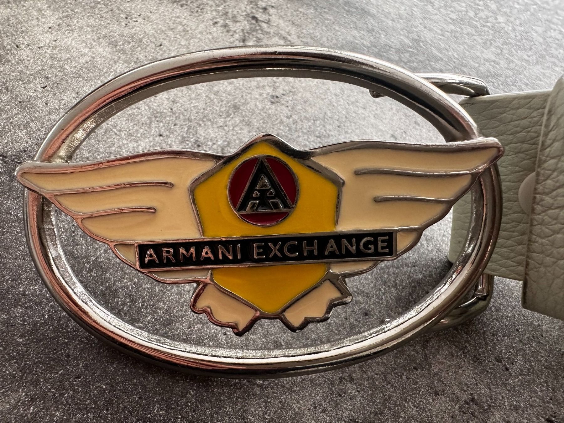 Armani Cinture: Vintage Armani Exchange Belt, White, Size 34 – Usato da Wilen b. Wollerau venduto da ccgold 1