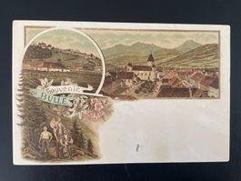 AK FR Litho Souvenier de Bulle 1897