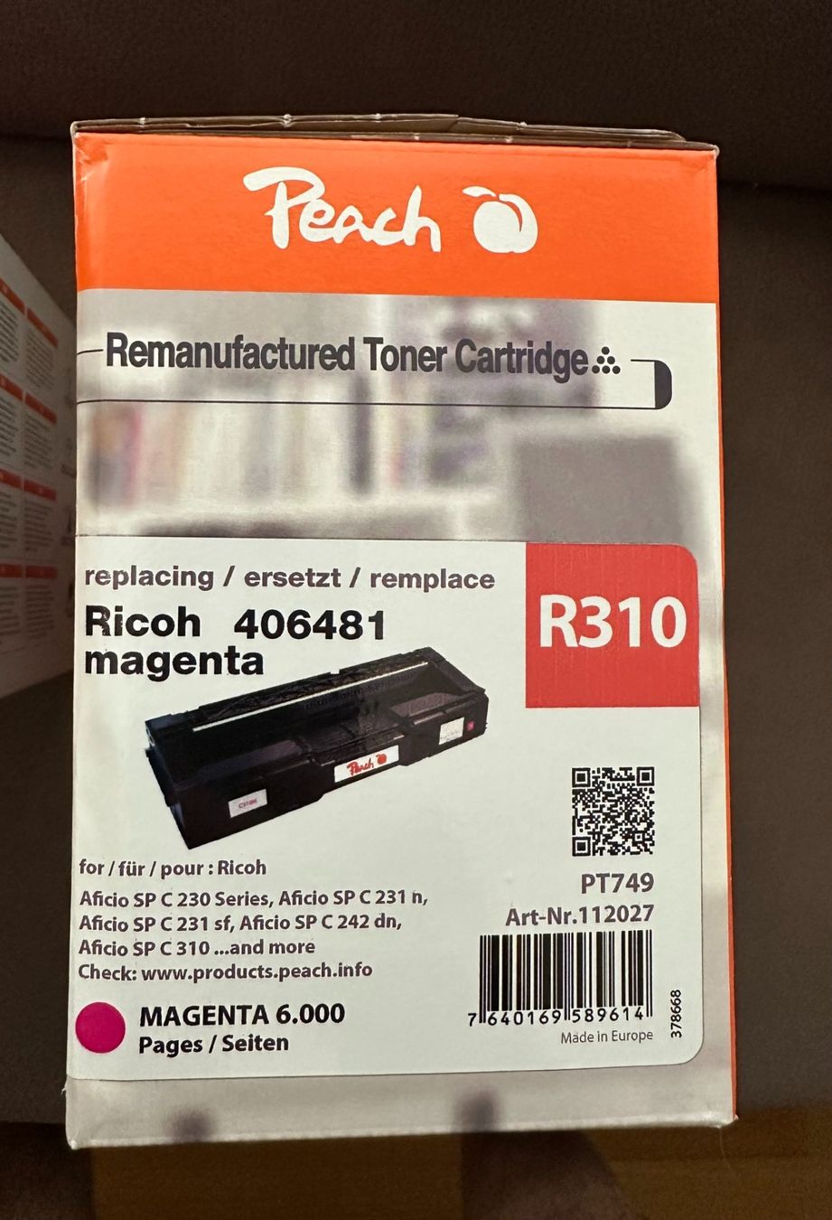 Ricoh Cartouches & Toner: 4 Stk. Toner Peach/ Ricoh – D'occasion à Strengelbach par Bonnies1 3
