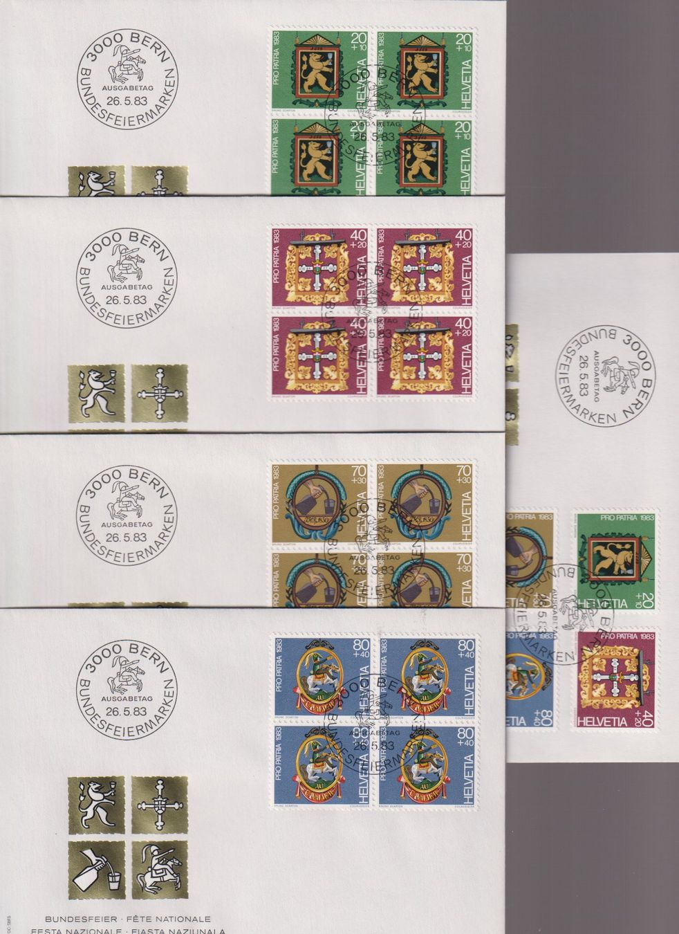Tutti i francobolli: PJ-FDC-Serie 1983. Mit 4-er-Block's. – Nuovo (secondo la descrizione) da Koblenz venduto da Boerse6