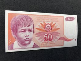 Belgrad 1991 - Jugoslawien - Pick 107B - 50 Dinara UNC