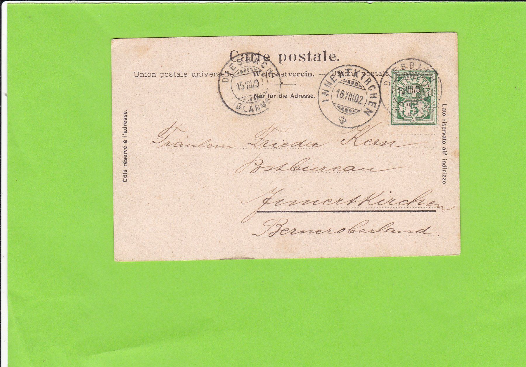 Cartoline postali: Linthal vom Bad Stachelberg aus – Usato da St. Peterzell venduto da neckertal 1