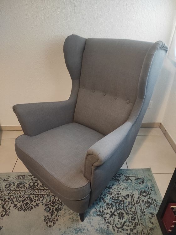 Ikea Strandmon Ohrensessel grau Kaufen auf Ricardo