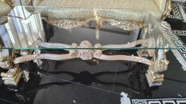 Couchtisch Barock Stil Gold mit Glasplatte gebraucht