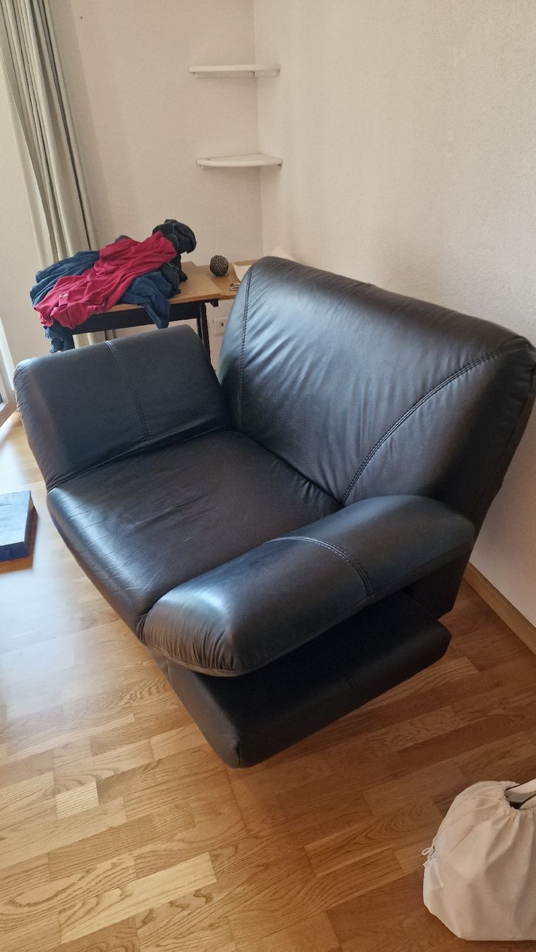 Sessel: Ledersitz – Gebraucht aus Hinterforst von Sooatz