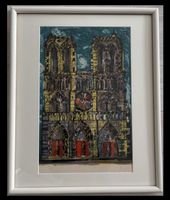 Paul Aizpiri handsign. Lithographie "Notre Dame, Paris"