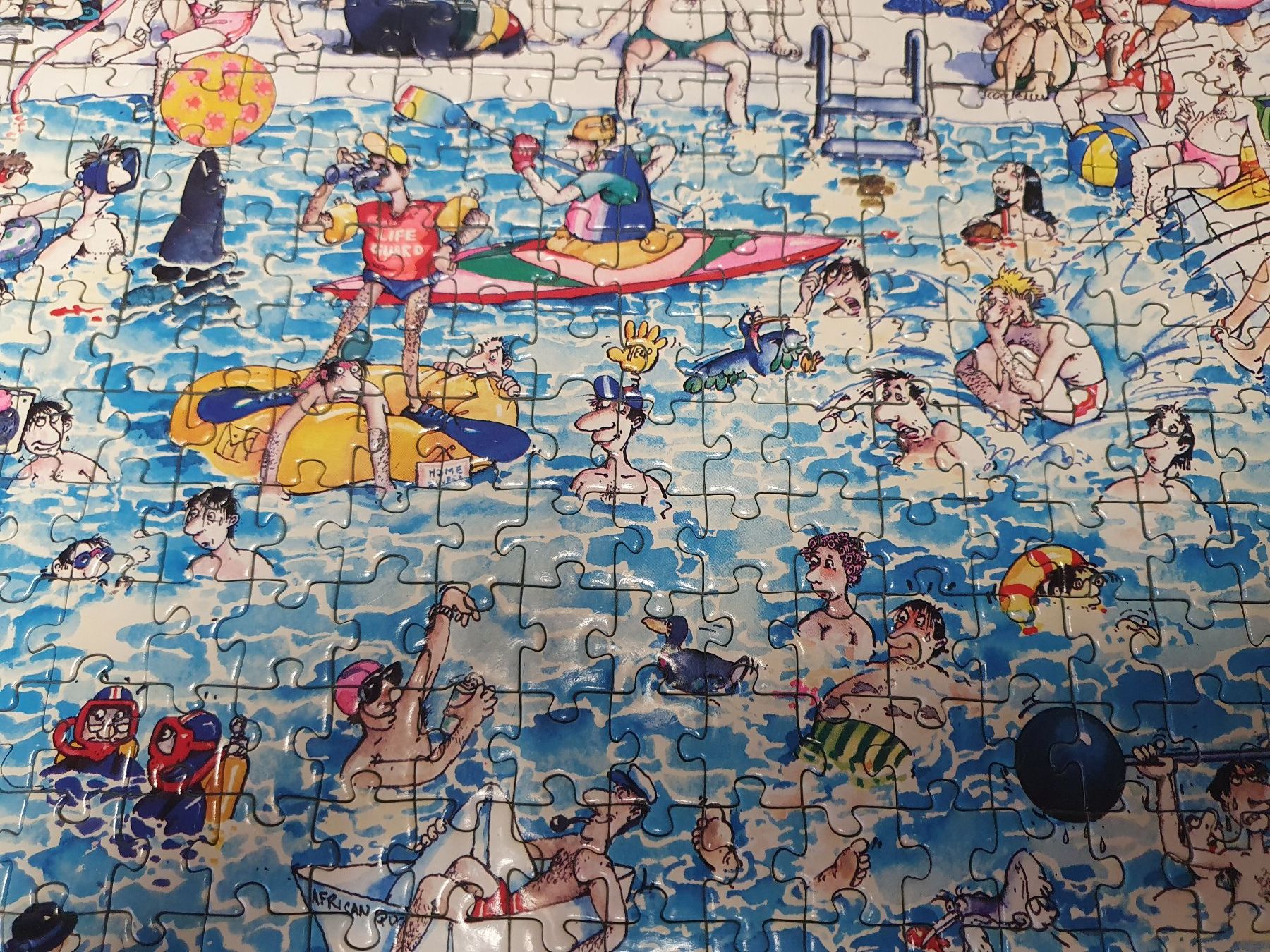 Heye Puzzle: Blachon Puzzle - Happy Pool - 1000 Teile - von 1987 – Usato da Stilli venduto da Mos1 3
